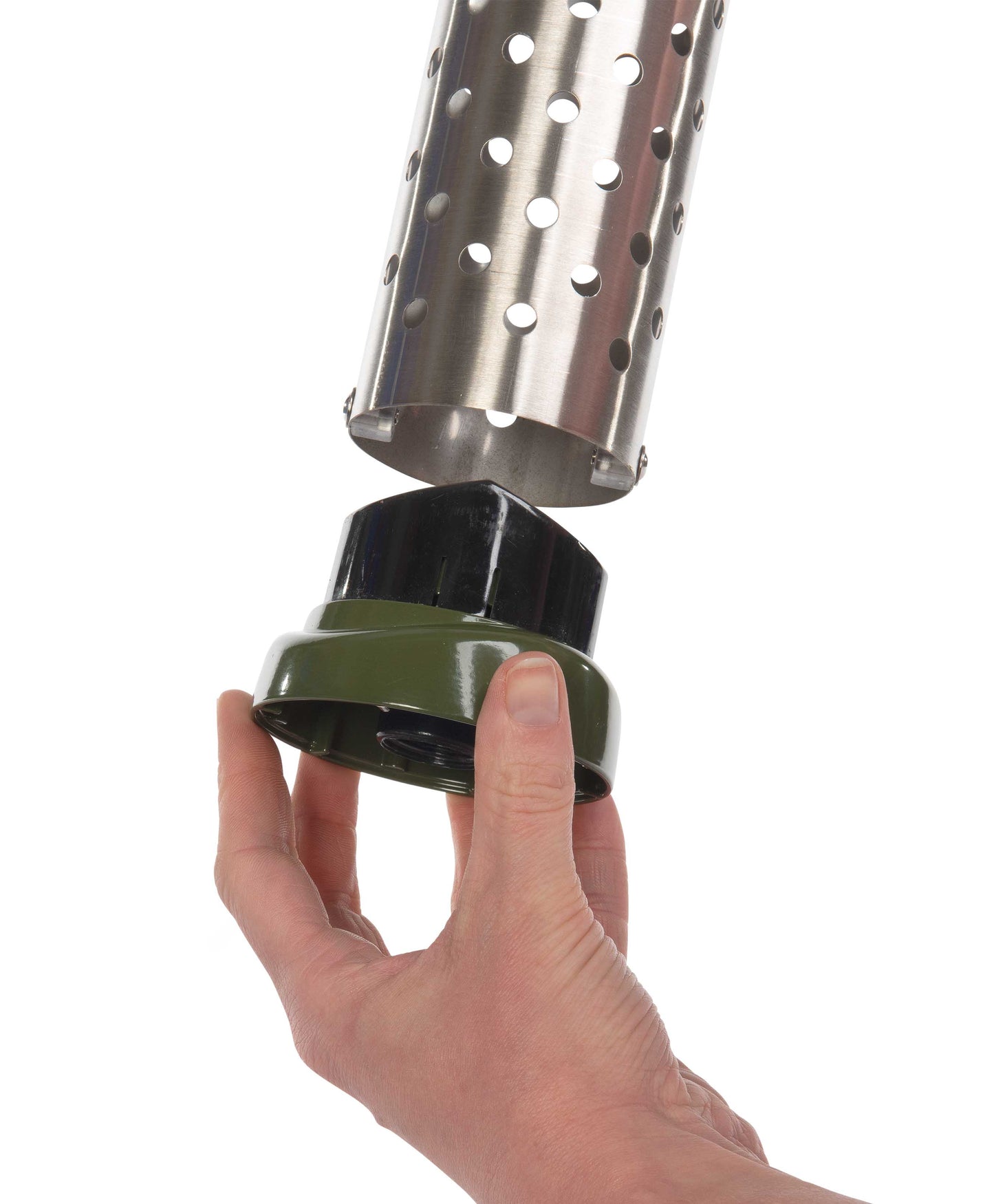 Easy clean durable metal peanut and suet pellet feeder fitted with twist off base,perfect for feeding birds in the winter.
