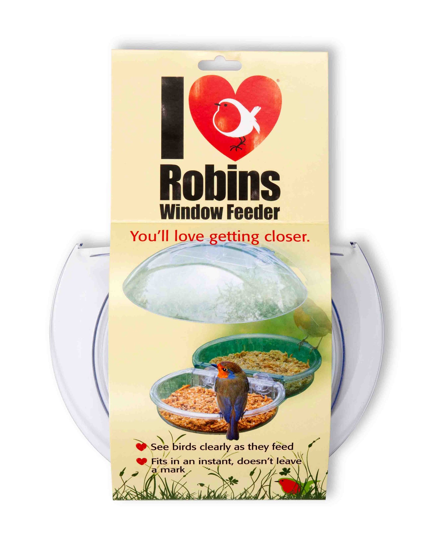 Sleek oriole mealworm window bird feeder with a built-in rain cover, featuring a clear, durable design for easy mounting and visibility. This premium feeder is perfect for offering mealworms, suet, or seeds, attracting a variety of backyard birds like robins, orioles, finches, and chickadees. Ideal for bird enthusiasts, the feeder’s rain protection ensures food stays dry, making it a reliable choice for year-round birdwatching and feeding in any weather.