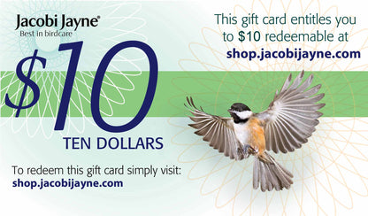 $10 Birdcare token with an image of a chickadee in flight.